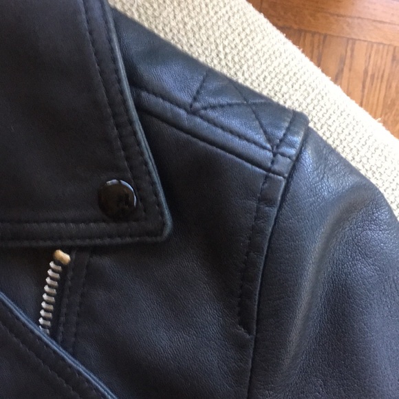 NWOT All Saints Dalby Lamb Leather Moto Jacket - UK 4, US 0 - Picture 7 of 8